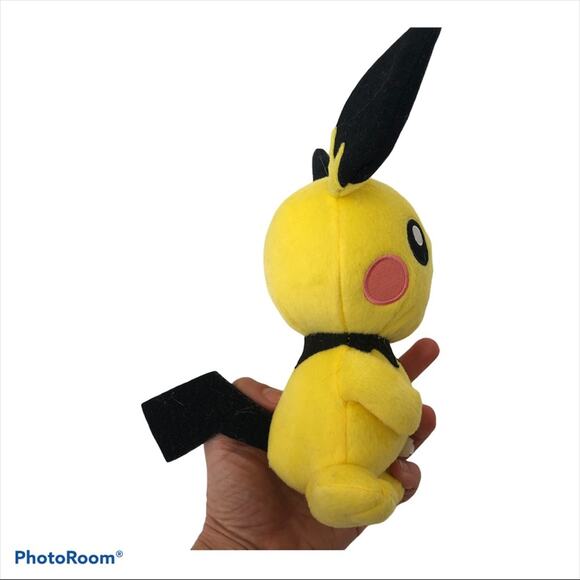 Pokémon Pikachu Plush 2015 Tomy Pokemon Stuffed Animal Yellow Black Toy Anime - Picture 3 of 12